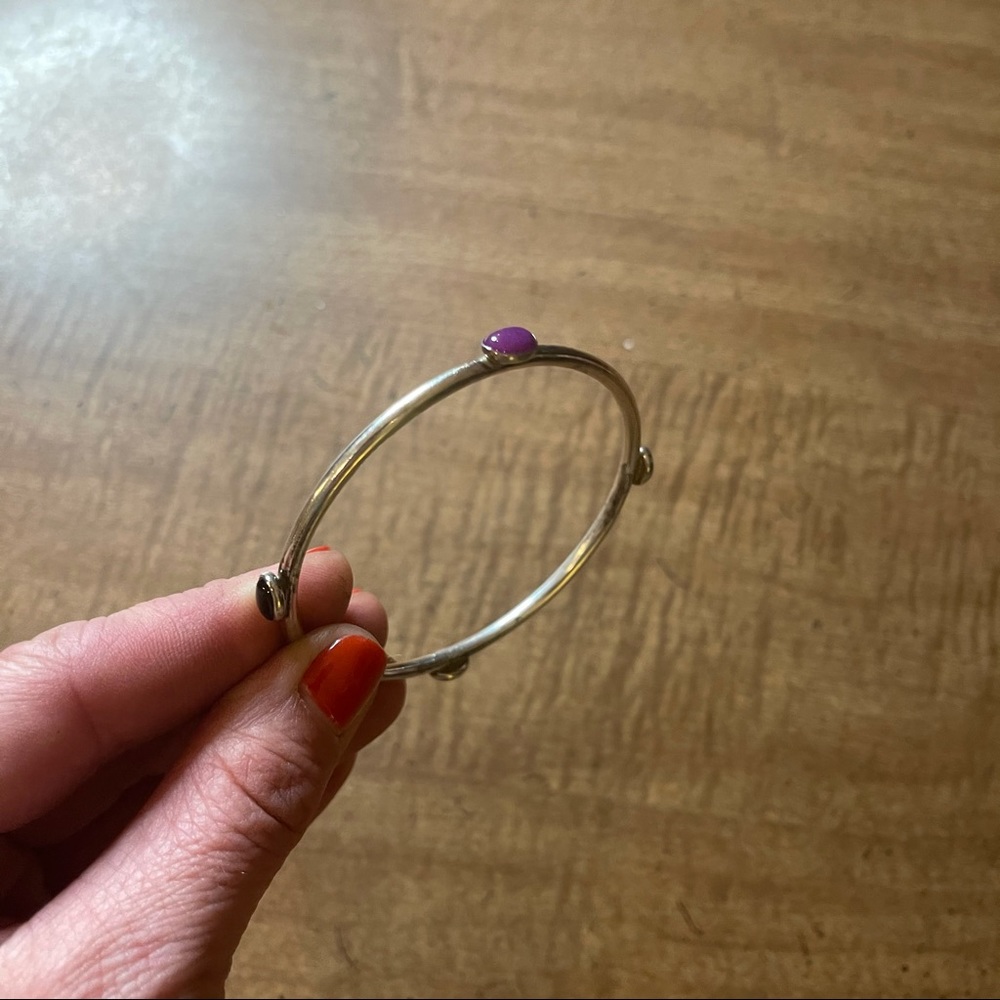 Sterling Silver Multiple Colored Stone Bracelet - image 4